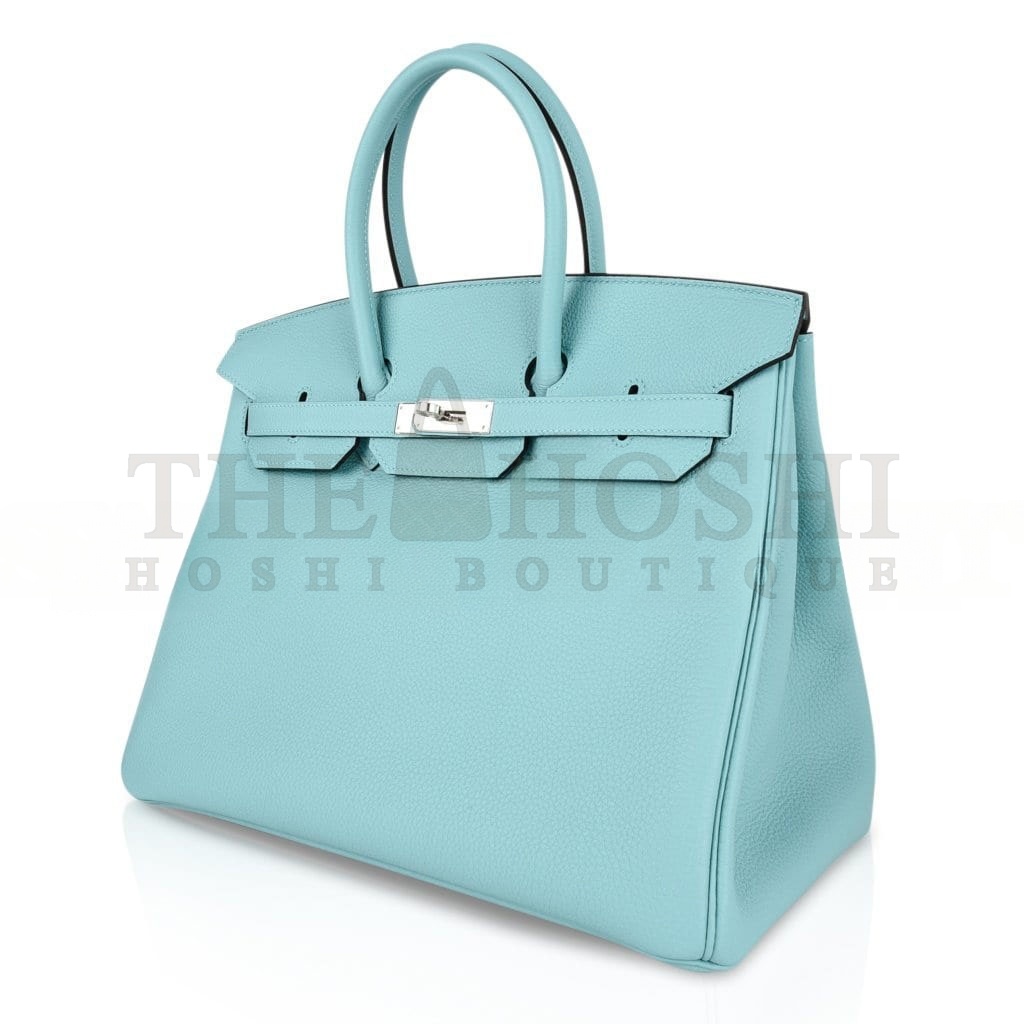 H**me5 BIRKIN 30 TOGO LEATHER MACARON BLUE SILVER BUCKLE BAG 2160900331074 (30*20*13cm) Master Quality